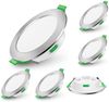 ALUSSO LED Einbaustrahler 6er-Set, Decken Leuchte, Flach Strahler für Bad, Wohnzimmer, 230V, 5W, 72-85 mm, Rund, Nickel Bild 5