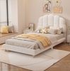 Bett 90x200 cm aus Plüsch mit niedlichem Kopfteil – kindgerechtes Design und hoher Komfort Bild 3