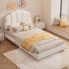 Bett 90x200 cm aus Plüsch mit niedlichem Kopfteil – kindgerechtes Design und hoher Komfort Bild 2
