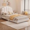 Bett 90x200 cm aus Plüsch mit niedlichem Kopfteil – kindgerechtes Design und hoher Komfort Bild 4