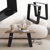 ML-DESIGN Tischbein 2er Set Tischkufen 80GRAD Neigung aus Stahl Profil 8x2, Tischgestell 40x43 cm Schwarz matt Schräge Metall Möbelfüße Bild 5