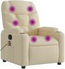 vidaXL Massagesessel Creme Stoff 372462 Bild 2