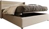 Polsterbett 140×200 cm aus Leinen-Stoff mit hydraulischem Stauraum, beige Bild 2