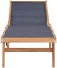 vidaXL Sonnenliege Klappbar mit Rädern Teak Massivholz und Textilene 44668 Bild 2