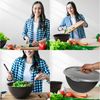 Hausfelder Salatschüssel Schüssel Set + Salatbesteck 10-tlg, Kunststoff, (Set, 10-tlg), Schüsseln 1x6 L, 1x3,6 L, 1x1,9 L, 1x0,7 L + Salatbesteck Bild 2