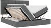 vidaXL Aufbewahrungsbett mit Kopfteil Dunkelgrau 200 x 200 cm Stoff 3372204 Bild 2