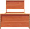 vidaXL Bettrahmen mit Kopfteil Wachsbraun 90 x 200 cm Holzwerkstoff 877235 Bild 5