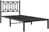 vidaXL Bettgestell mit Kopfteil Metall Schwarz 75x190 cm 376118 Bild 3