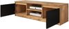 TV-Lowboard Mimires, ohne Beleuchtung, Farbe: Wotan Eiche / Wotan Eiche + Schwarz Graphit Bild 3