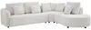 Vente-unique - LOMESI Sofa Stoff Weiß - B 264 cm x H 90 cm x L 302 cm Bild 2