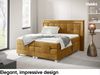 MEBLINI Boxspringbett Elektrisch TARENTE 140x200 cm mit Bettkasten und LED – H3/Senffarbe Samt Polsterbett - Doppelbett mit Toppers & Taschenfederkern-Matratzen Bild 2
