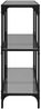 vidaXL Konsolentisch mit Glasplatte Schwarz 98x30x81 cm Stahl 846029 Bild 5