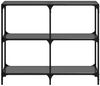 vidaXL Konsolentisch mit Glasplatte Schwarz 98x30x81 cm Stahl 846029 Bild 4