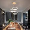 ZMH LED Pendelleuchte Esstisch Hängelampe: 88CM Weiß Hängend Lampe Modern 4 Ring Hängeleuchte Design Esszimmerlampe Dimmbar Esstischlampe mit Fernbedienung Pendellampe für Wohnzimmer Schlafzimmer Bild 4