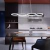 ZMH LED Pendelleuchte Esstisch Hängelampe: 88CM Weiß Hängend Lampe Modern 4 Ring Hängeleuchte Design Esszimmerlampe Dimmbar Esstischlampe mit Fernbedienung Pendellampe für Wohnzimmer Schlafzimmer Bild 5
