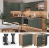Küchenunterschrank Fame-Line Grün-Gold Landhaus 80 cm ohne Arbeitsplatte Vicco Bild 2