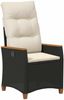 vidaXL Verstellbarer Gartenstuhl Schwarz und Creme 64 x 57,5 x 112 cm 42026859 Bild 2