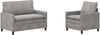 vidaXL Sofa Set 2 pcs Hellgrau Samt 3417025 Bild 2
