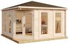 Alpholz 5-Eck Gartenhaus Maja Gartenhaus aus Holz Holzhaus mit 44 mm Wandstärke Blockbohlenhaus mit Montagematerial Bild 2