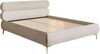 Selsey 'Roule Cord' Polsterbett 160x200 mit Cordstoff und goldfarbenen Füßen, Hellbeige Bild 4