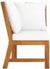vidaXL Modular-Ecksofa mit Cremeweißen Kissen Akazie Massivholz 311840 Bild 2