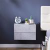 CARO-Möbel Nachtkommode ANNI Nachttisch Nachtschrank hängend Wandregal mit 2 Schubladen in Betonoptik Bild 3