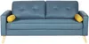 Vente-unique 'TATUM' 1x 2-Sitzer Sofa und 1x 3-Sitzer Sofa, Bouclé Stoff blau, 130 / 182 x 81 x 83 cm Bild 3