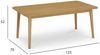 Couchtisch Gorbin 125x70 cm Eiche Natur - Modern mit Massivholzbeinen Bild 2
