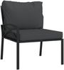 vidaXL 11-tlg. Garten-Lounge-Set mit Grauen Kissen Stahl 3187946 Bild 5