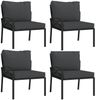 vidaXL 11-tlg. Garten-Lounge-Set mit Grauen Kissen Stahl 3187946 Bild 4