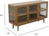 Sideboard Gobens Eiche Natur 137 cm - 3-türiges Glas-Sideboard, FSC-zertifiziert Bild 5