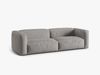 Micadoni Sofa Martina 3-Sitzer Strukturierter Stoff Hellgrau Bild 2
