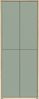 Forte ALICE SPRINGS Schuhschrank 70 80, moderner Flurschrank mit 4 Türen und 8 Einlegeböden, Holzwerkstoff, Salbei / Artisan Eiche Holzdekor, 74,5 cm breit x 191,9 cm hoch x 34,9 cm tief Bild 2
