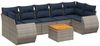 vidaXL 8-teiliges Gartensofa-Set mit Kissen, grau, Polyrattan 3224920 Bild 2