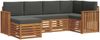vidaXL Ecksofa Set 6 pcs Natur und Anthrazit Massivholz Akazie 3375087 Bild 2