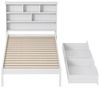 FUROKOY Massivholzbett Einzelbett Kinderbett 90x200cm Weiß, mit 2 Schubladen, mit Lattenrost und Stauraum Bild 4