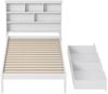 FUROKOY Massivholzbett Einzelbett Kinderbett 90x200cm Weiß, mit 2 Schubladen, mit Lattenrost und Stauraum Bild 5
