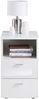 FMD Möbel - COLIMA 1 UP - Nachtkonsole mit 2 Schubkästen und 1 offenen Fach - melaminharzbeschichtete Spanplatte - Hgl weiß - 35 x 61,5 x 39,9cm Bild 4
