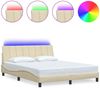 vidaXL Bettgestell ohne Matratze "Hanko" Creme 160x200 cm Stoff 3310473 Bild 2