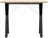 vidaXL Esstisch Y-Gestell 100x50x75 cm Massivholz Kiefer und Stahl 3282719 Bild 4