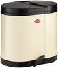 Wesco 'Ökosammler 170' Abfalleimer mit Fußtritt und 2-fach Trennung, 30 (2x15) Liter, Stahlblech, Warm Grey Bild 5