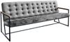 KAWOLA Sofa ARLY Polsterbank Bezug Velvet grau 80 x 77 x 173 cm Bild 3