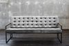 KAWOLA Sofa ARLY Polsterbank Bezug Velvet grau 80 x 77 x 173 cm Bild 2