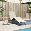 vidaXL Sonnenliege mit Auflage Schwarz Poly-Rattan 4002701 Bild 3