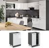 Küchenunterschrank R-Line Weiß Hochglanz 60 cm , AP Anthrazit Vicco Bild 2