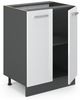 Küchenunterschrank R-Line Weiß Hochglanz 60 cm , AP Anthrazit Vicco Bild 4