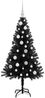 vidaXL Weihnachtsbaum mit 150 LEDs mit Ständer Schwarz 120 cm PVC 3396459 Bild 4