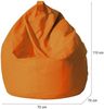 Dmora Pouf Azelia, Mehrzwecksessel, Sitzsack, Hockerhocker, Made in Italy, 70x70 h110 cm, Orange Bild 3