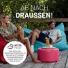 Lumaland Sitzsack-Hocker Pouf rund 50l weinrot Bild 5