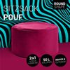 Lumaland Sitzsack-Hocker Pouf rund 50l weinrot Bild 2